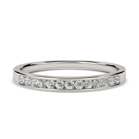 0.17ct VS/E-F Natural Round Diamond Eternity Ring in Platinum