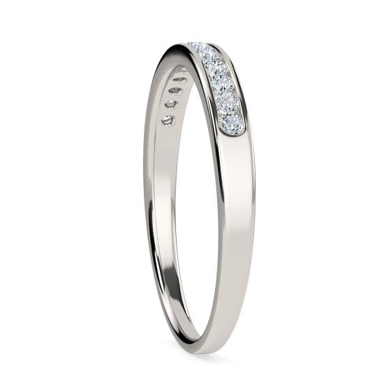0.17ct VS/E-F Natural Round Diamond Eternity Ring in Platinum