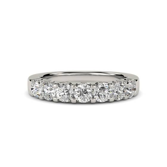 1.00ct VS/E-F Natural Round Diamond Eternity Ring in Platinum