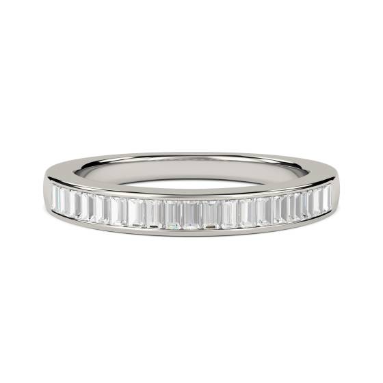 0.52ct VS/E-F Natural Baguette Diamond Eternity Ring in Platinum