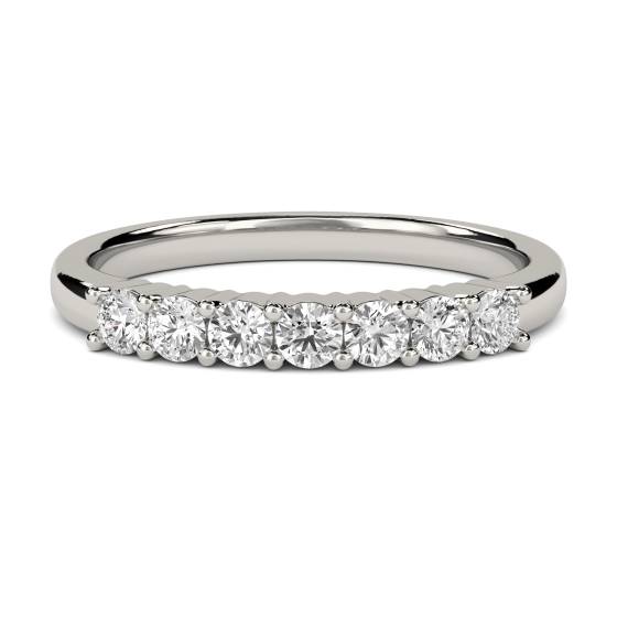 DHMT07053 7 Stone Round Diamond Half Eternity Ring