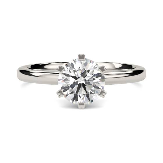 0.72ct I1/E Natural Round Diamond Solitaire Ring in Platinum
