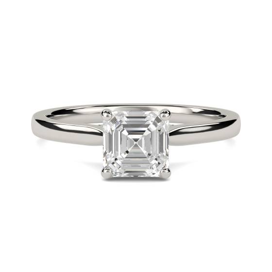 Asscher Diamond Engagement Ring
