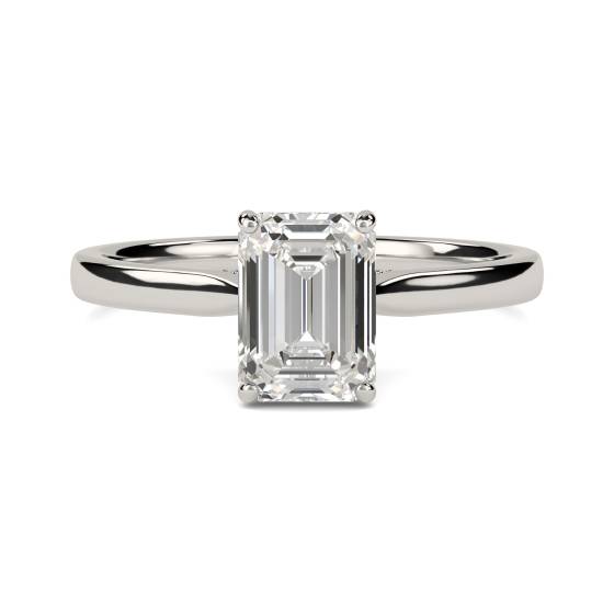 Emerald Diamond Engagement Ring
