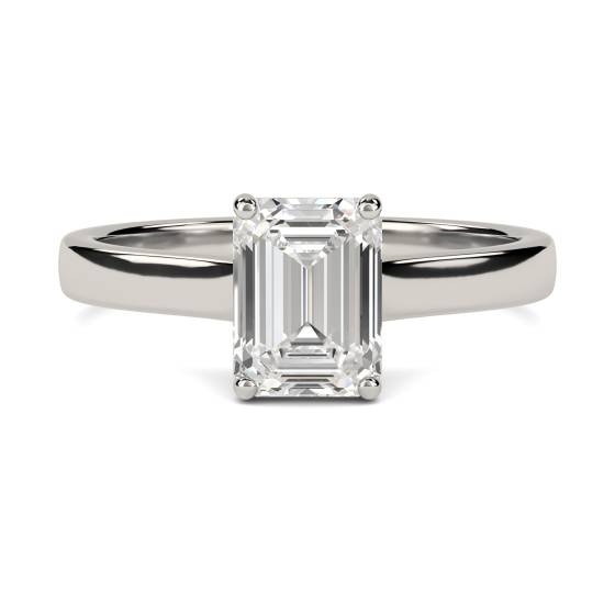 Emerald Diamond Engagement Ring