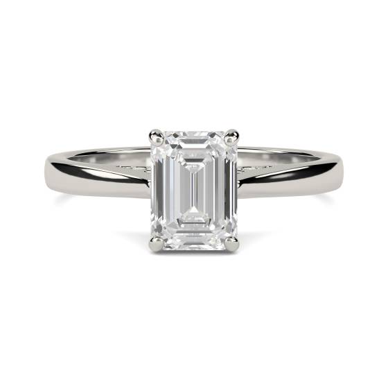 Elegant Emerald Diamond Engagement Ring