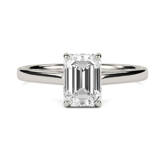 Emerald Diamond Engagement Ring