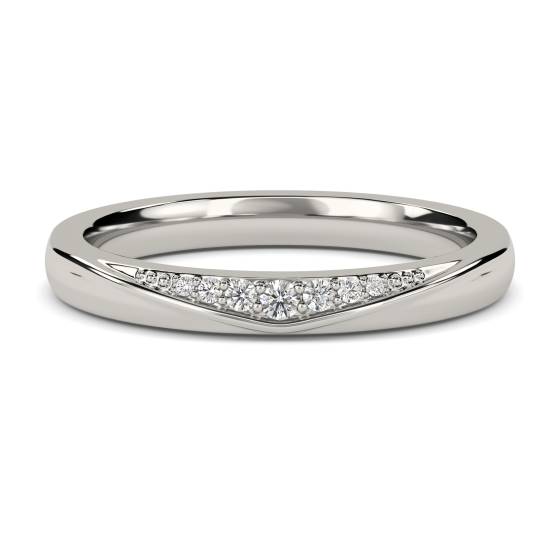 2.5mm Shaped Diamond Wedding Ring