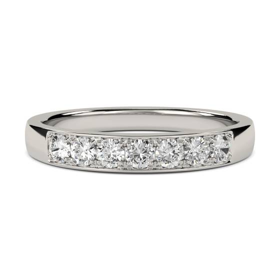 0.33ct VS/E-F Natural Round Diamond Eternity Ring in Platinum