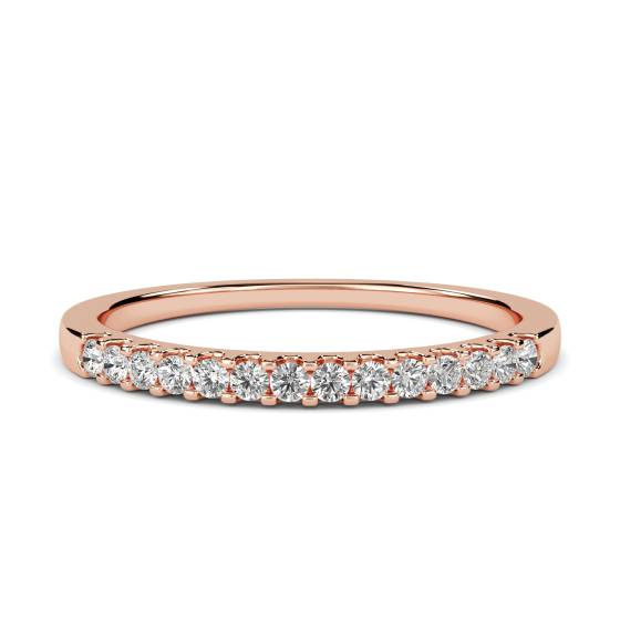 Round Diamond Half Eternity Ring