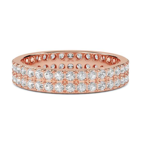 Double Row Round Diamond Full Eternity Ring