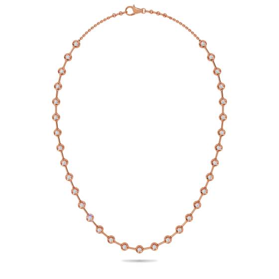 Elegant Round Diamond Drop Necklace