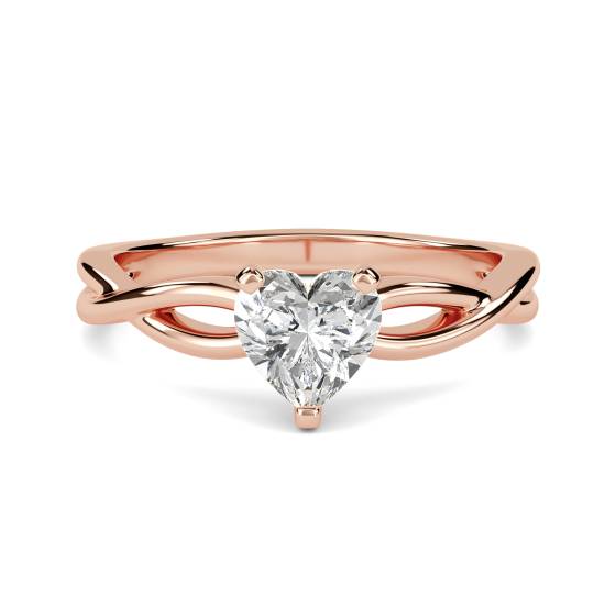 Infinity Love Swirl Heart Diamond Engagement Ring