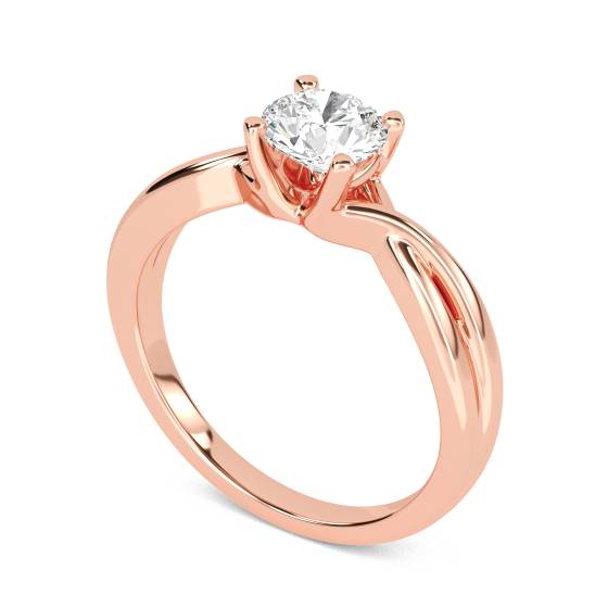 Infinity Twist Round Engagement Ring