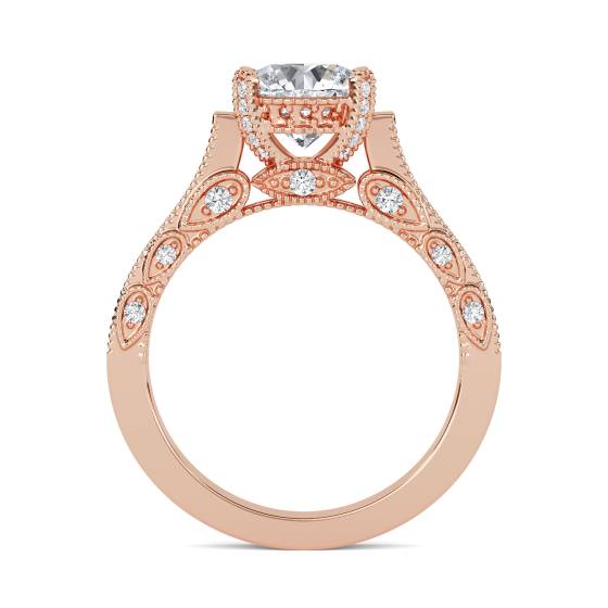 Unique Round Diamond Vintage Ring