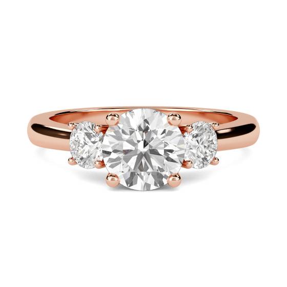Unique 3 Stone Diamond Ring