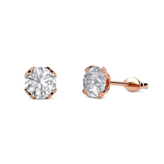 Classic Round Diamond Stud Earrings