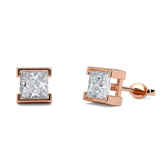 Eclipse Princess Cut Diamond Earrings