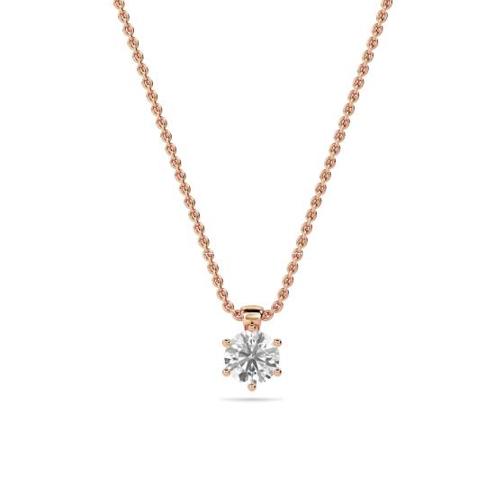 Classic Round Diamond Solitaire Pendant