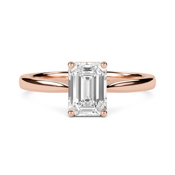 Emerald Diamond Engagement Ring