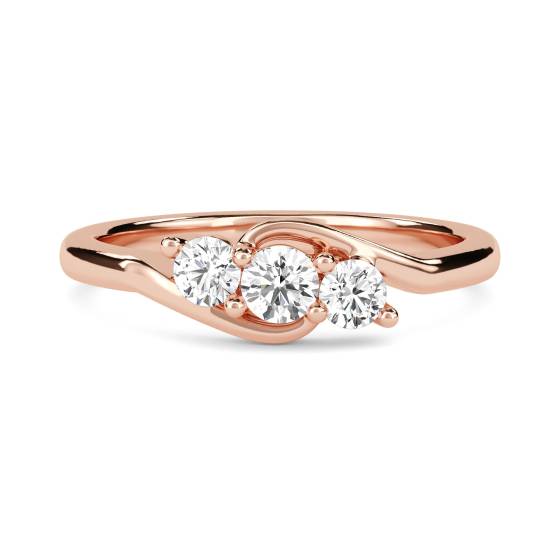 DHDOMR32036 Modern Round Diamond Trilogy Ring