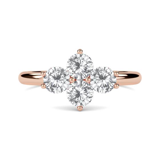 DHDOMR42016 4 Stone Round Diamond Ring