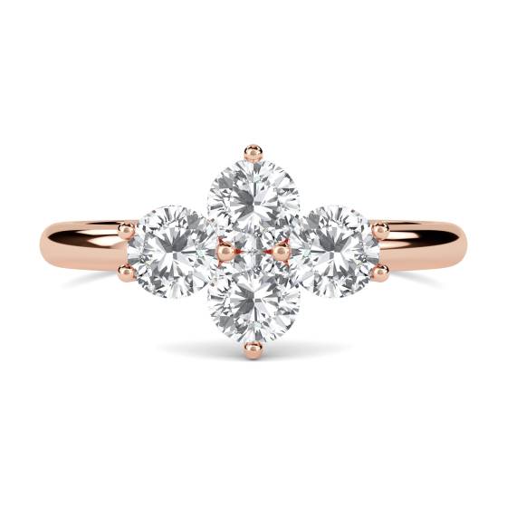 DHDOMR42016 4 Stone Round Diamond Ring