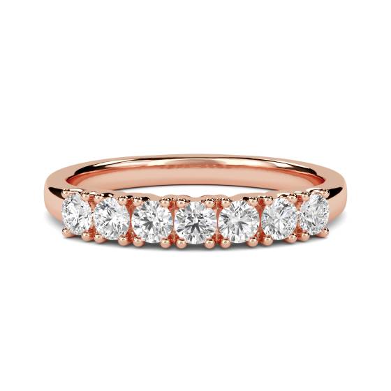 DHHET138 7 Stone Round Diamond Half Eternity Ring