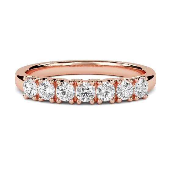 DHHET138 7 Stone Round Diamond Half Eternity Ring