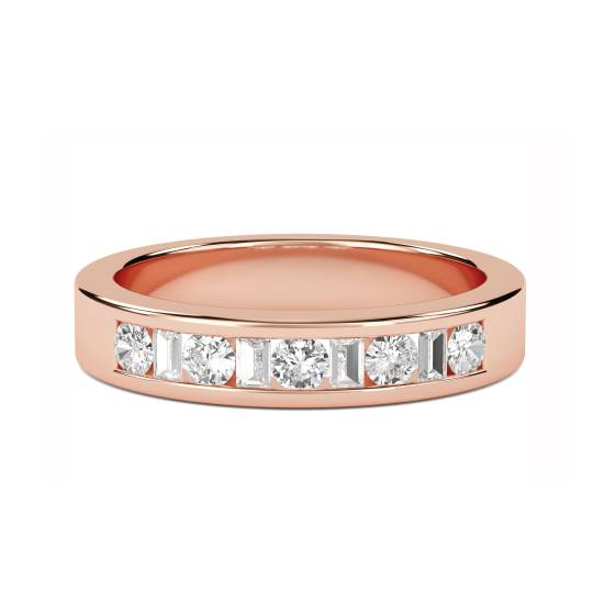 3.5mm Round and Baguette Diamond Eternity Ring