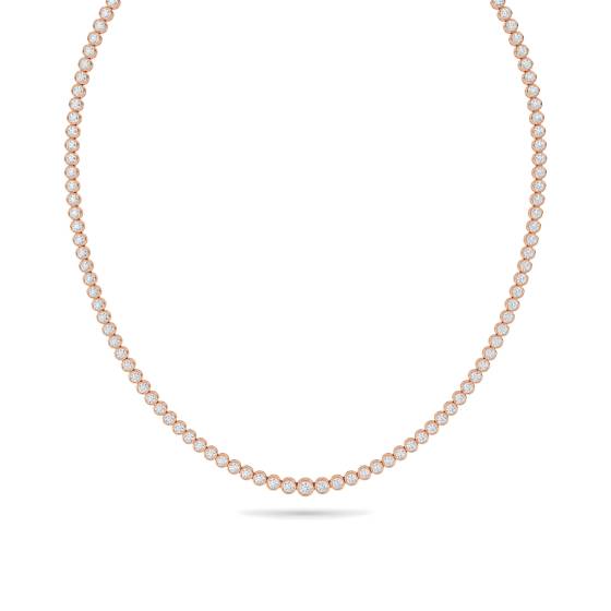Bezel Set Tennis Necklace