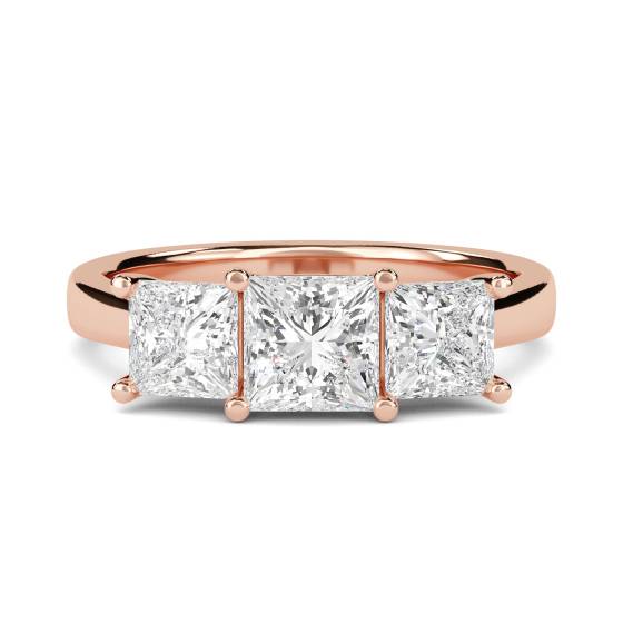 DHMT03346 Traditional Princess Diamond Trilogy Ring