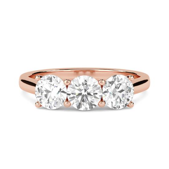 DHMT03433 Modern Round Diamond Trilogy Ring