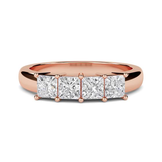 DHMT04010PRI Four Stone Princess Diamond Half Eternity Ring
