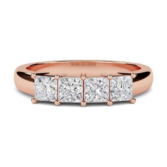 DHMT04010PRI Four Stone Princess Diamond Half Eternity Ring