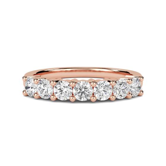 DHMT07065 7 Stone Round Diamond Half Eternity Ring