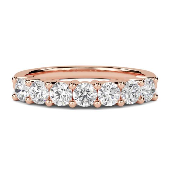 DHMT07065 7 Stone Round Diamond Half Eternity Ring