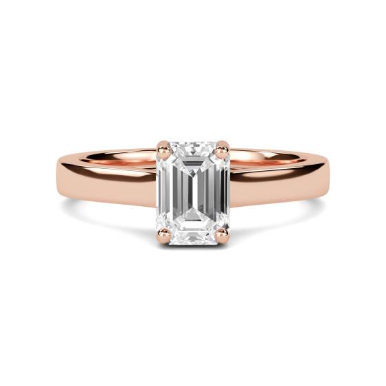 Unique Crossover Emerald Diamond Engagement Ring
