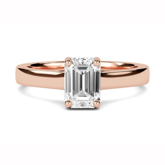 Unique Crossover Emerald Diamond Engagement Ring