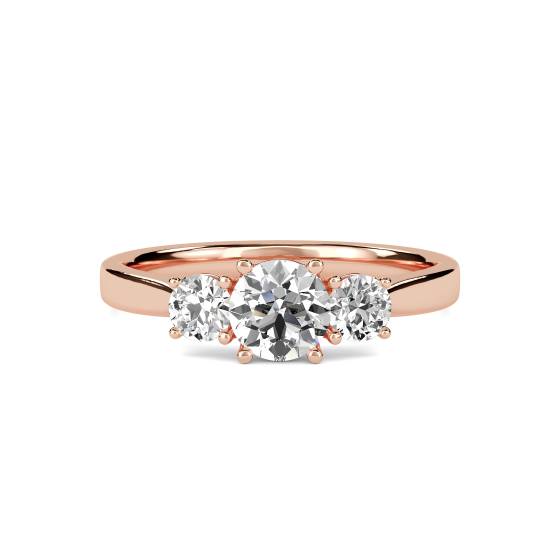 DHRX8449 Crossover Round Diamond Trilogy Ring