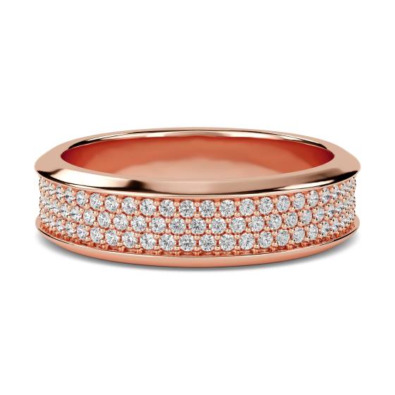 Three Row Round Diamond Full Eternity Ring