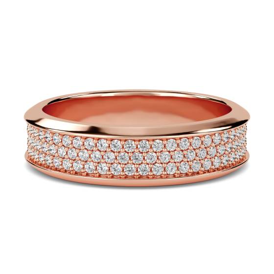 Three Row Round Diamond Full Eternity Ring