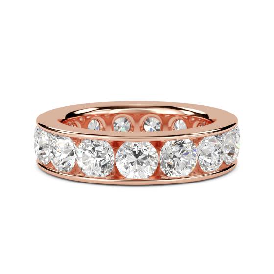Channel Set 5.5mm Round Eternity Diamond Ring