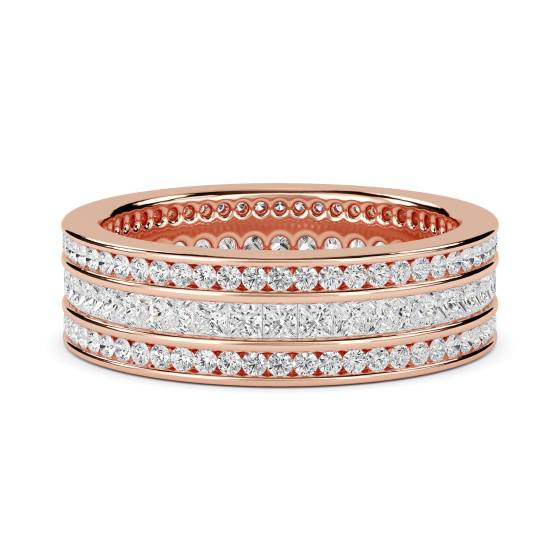 3 Row Diamond Full Eternity and Dress Ring