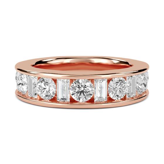 Round & Baguette Diamond Eternity Ring