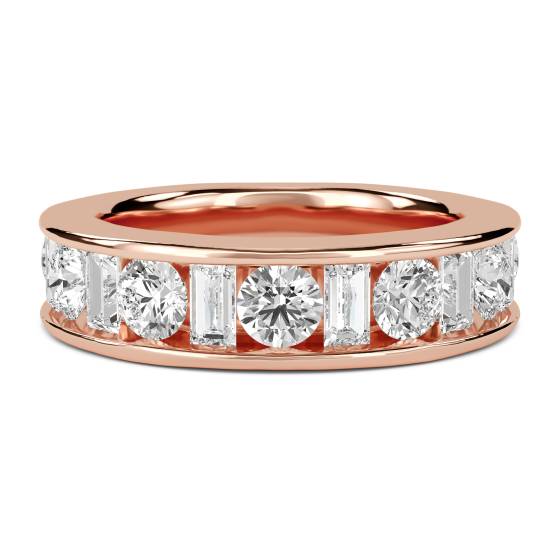 Round & Baguette Diamond Eternity Ring