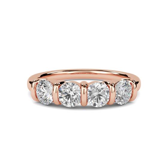 DHHET167 Classic Four Stone Round Diamond Eternity Ring