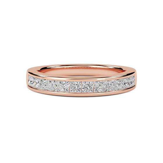 3.5mm Princess Diamond Half Eternity Ring