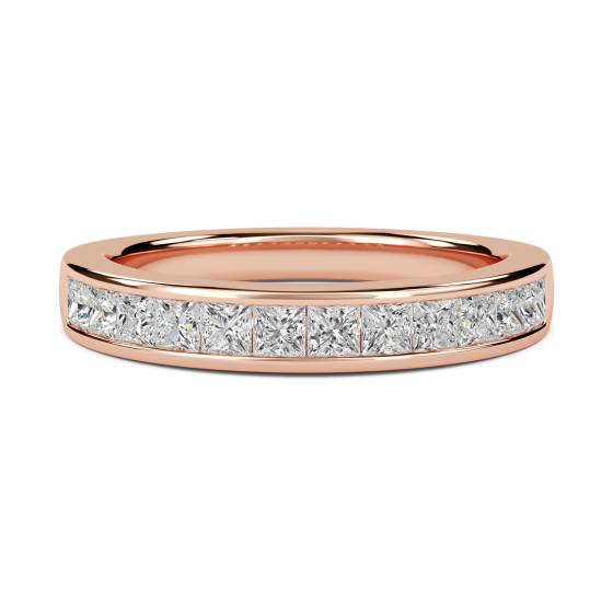 3.5mm Princess Diamond Half Eternity Ring