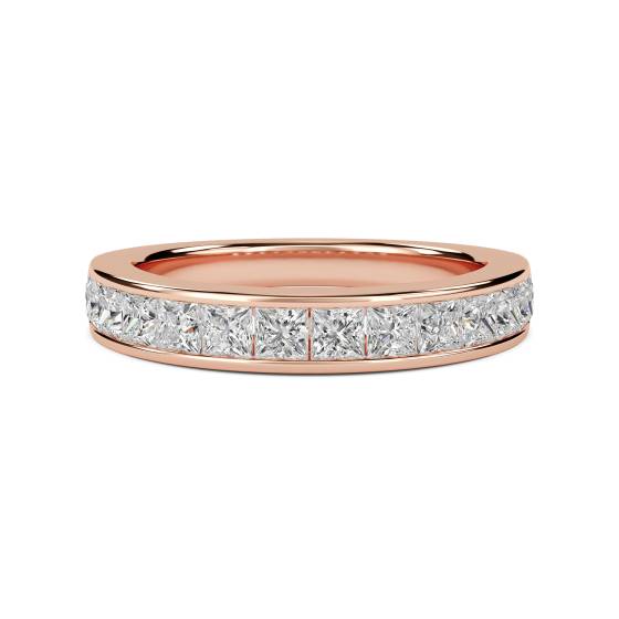 4mm Princess Diamond Half Eternity Ring